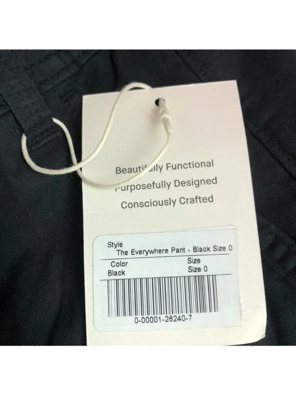 NWT Everlane The Everywhere Pant Size 0 Black Barrel Leg